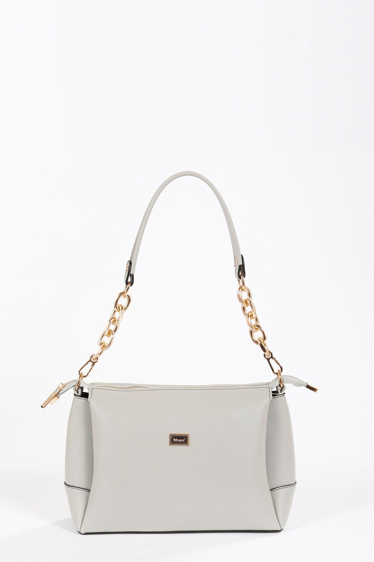 Beyza-BEYZA ÇANTA 17262 AÇIK GRİ