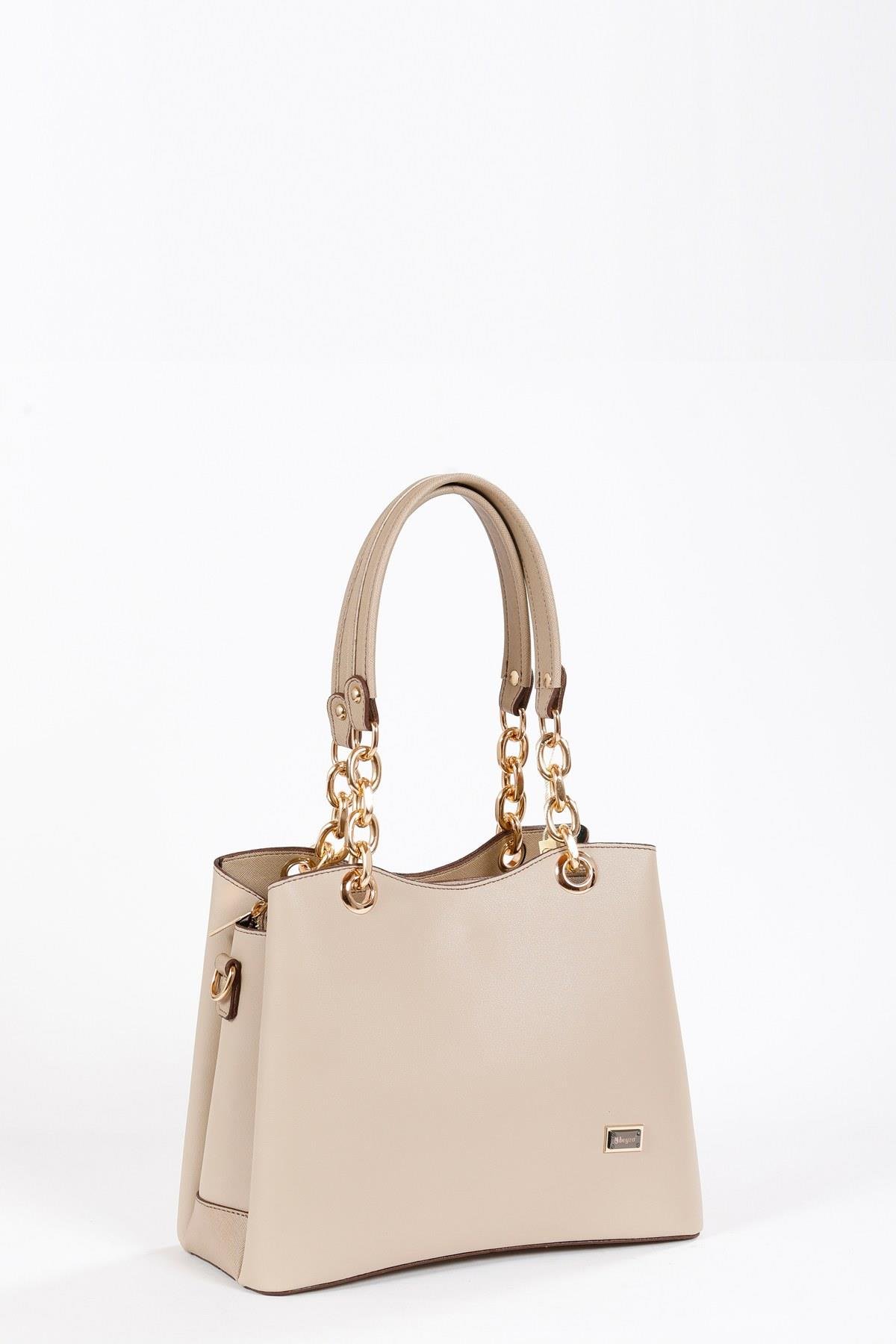 Beyza-BEYZA ÇANTA 17263 KOYU BEJ