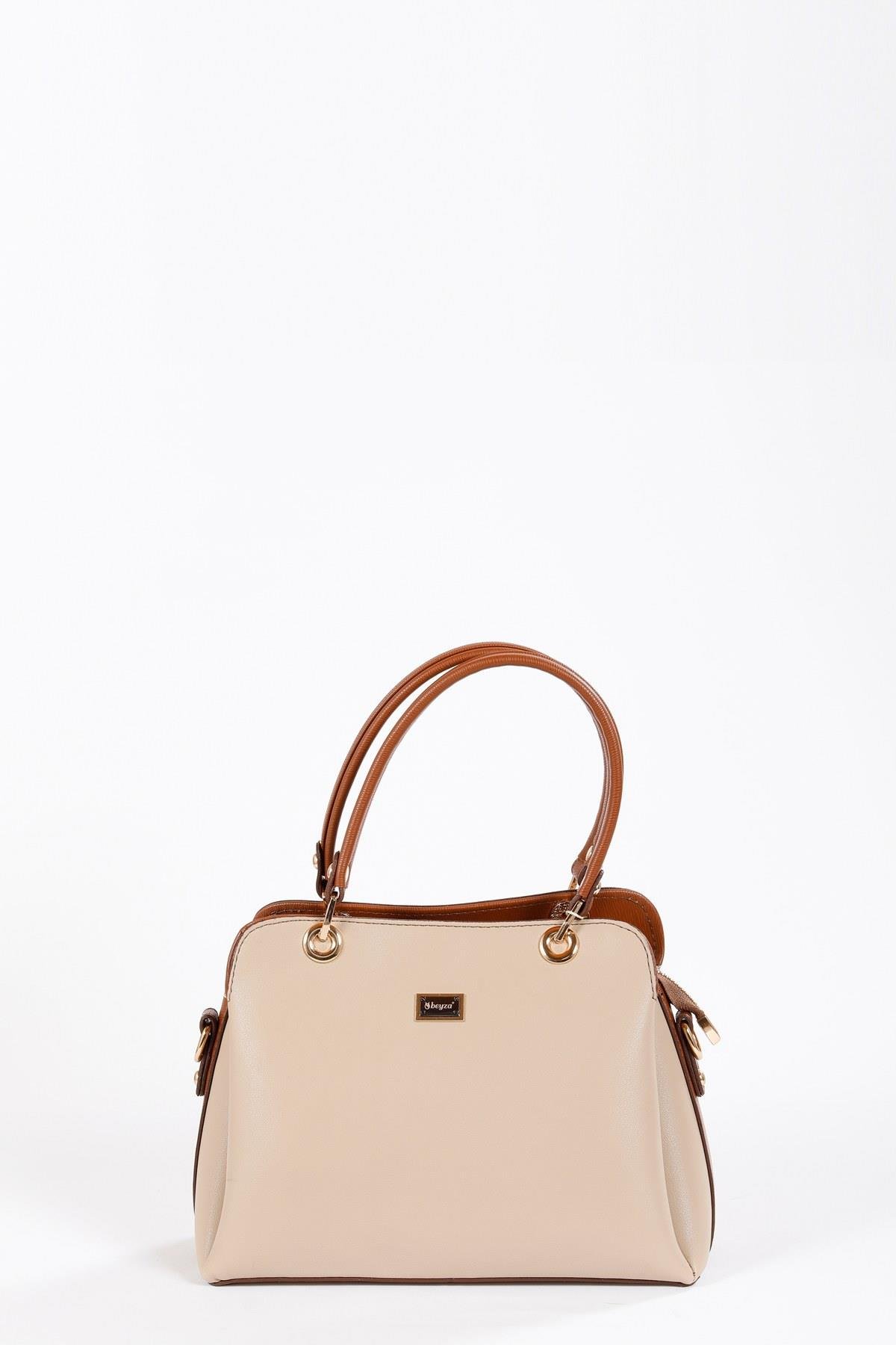 Beyza-BEYZA ÇANTA 18218 KOYU BEJ