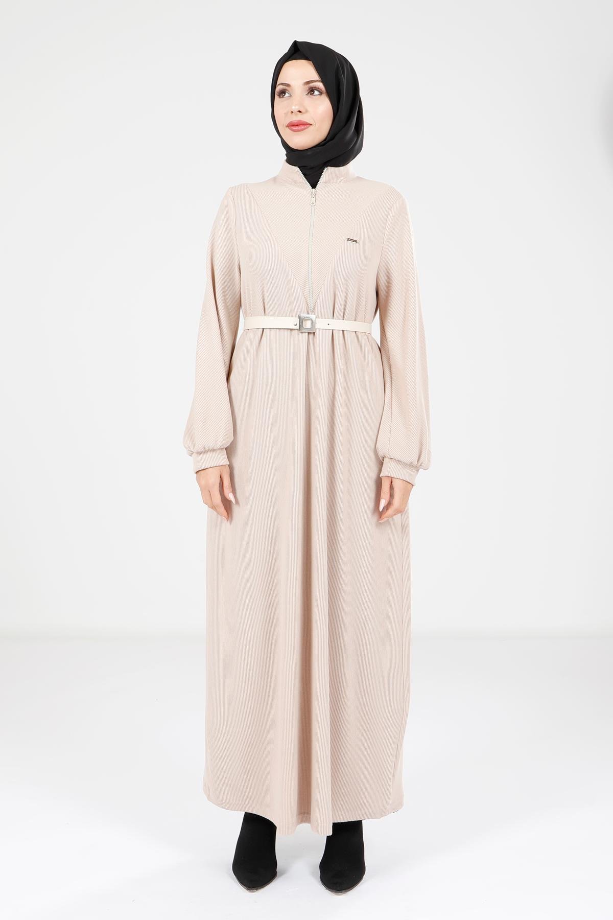Beyza-9082 ELBİSE BEJ