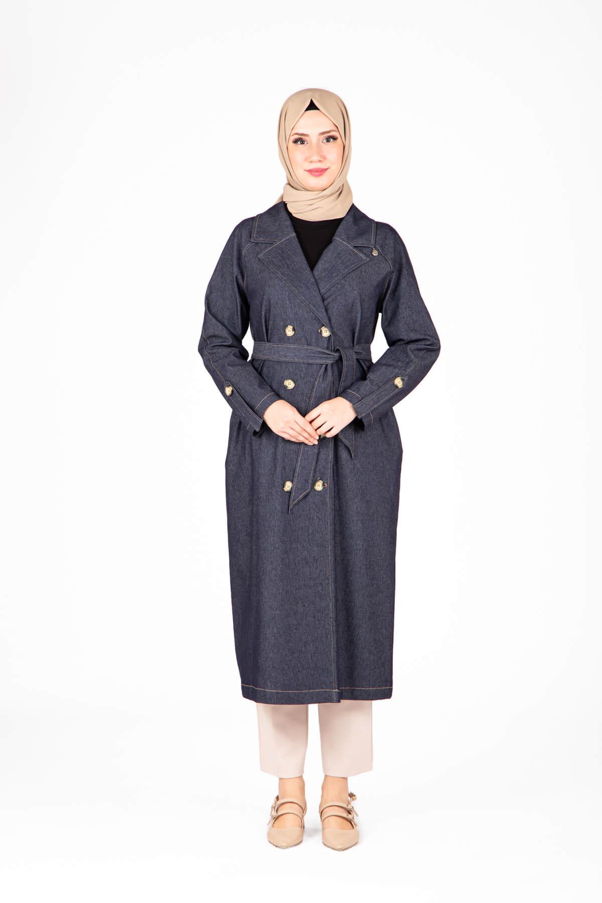 Beyza-9424 TRENÇKOT DENİM
 LACİVERT