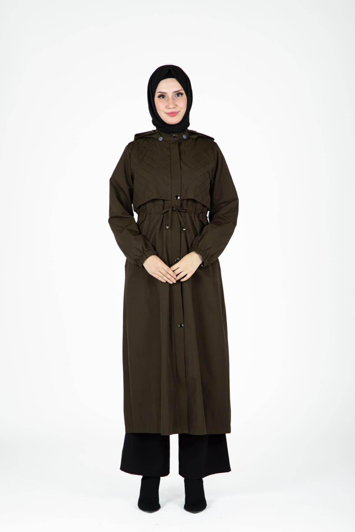 Beyza-9441 TRENÇKOT KAPŞONLU
 HAKİ