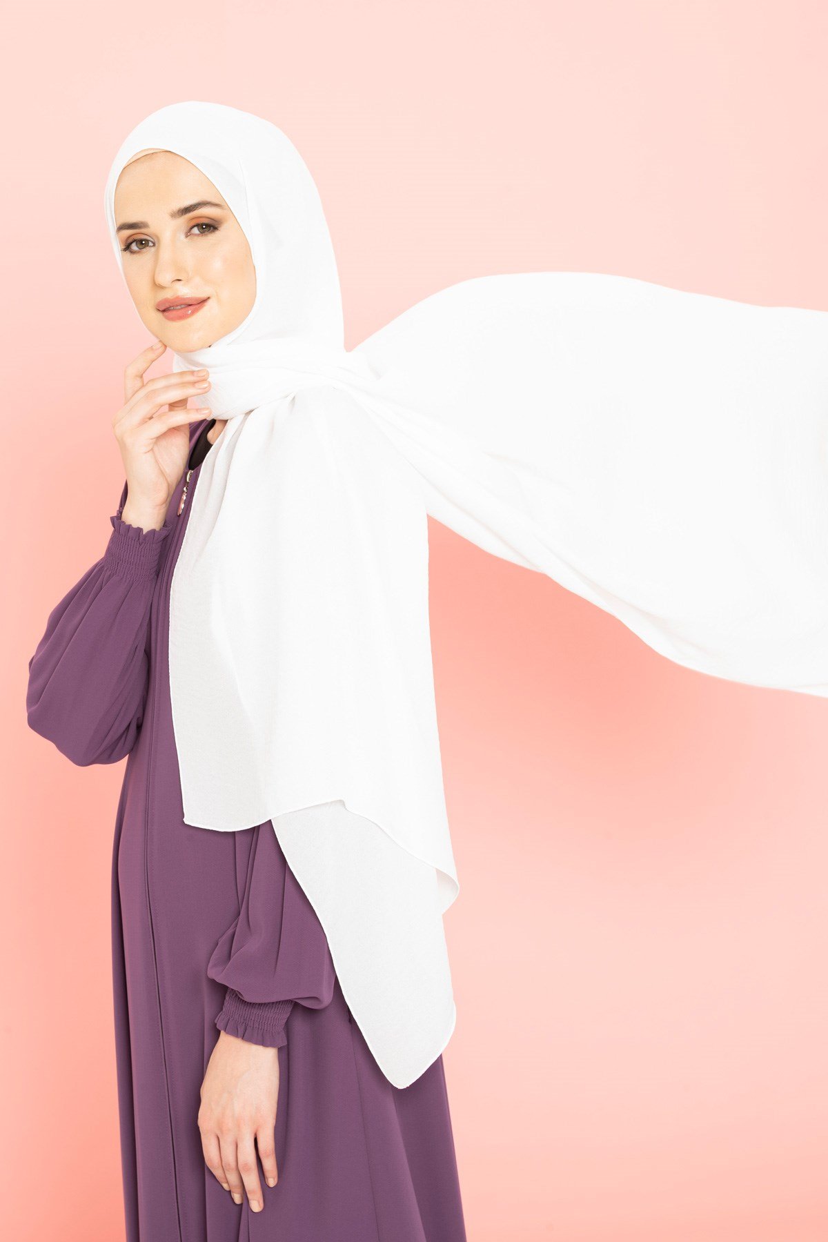 Beyza-BEYZA JAZZ ŞAL BEYAZ