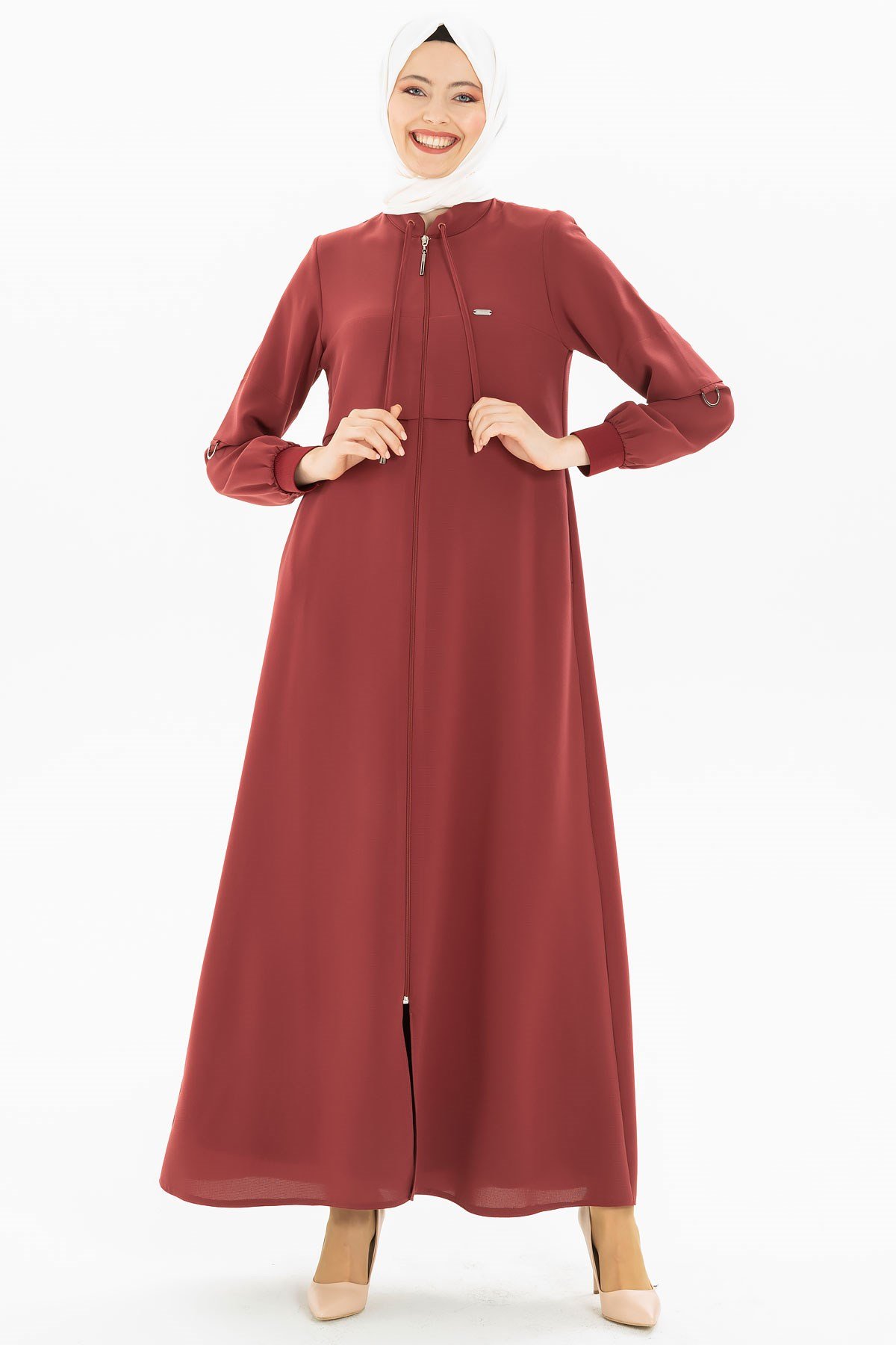 Beyza-عباءة رياضية باللون الطوبي 3M3163