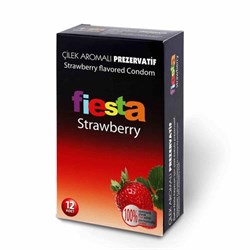 Fiesta Strawberry Çilekli Aromalı Prezervatif 12li