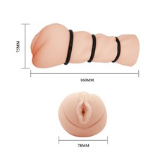 Exact 16 CM 3 Adet Penis Halkalı Süper Gerçekçi 3D Realistik Suni Vajina
