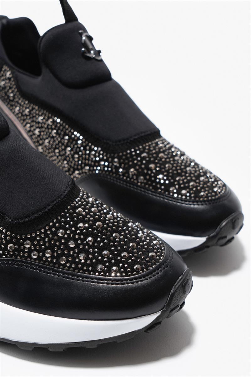Madison Siyah Mat Taş Detay Kalın Taban Kadın Spor Ayakkabı - NSN-PRN0261K SİYAH MAT