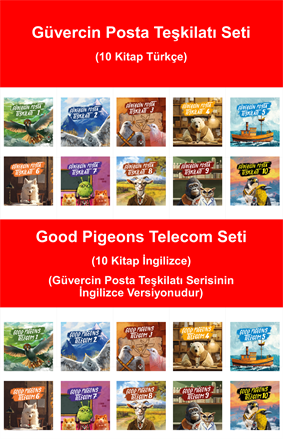 Güvercin Posta Teşkilatı Serisi (10 Kitap Türkçe) Good Pigeons Telecom Serisi (10 Kitap İngilizce)