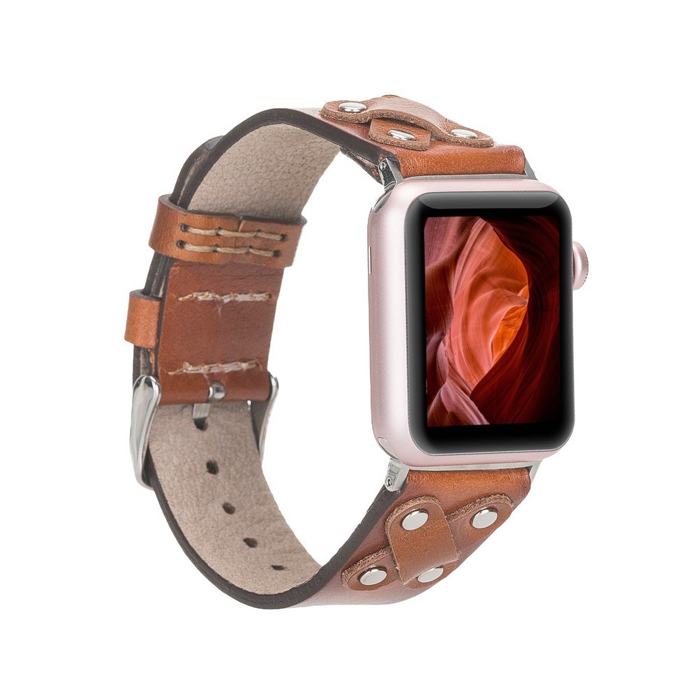 Akıllı Saatler Apple Watch Uyumlu Deri Kordon Cross 42-44-45mm ST RST2E Satın Al