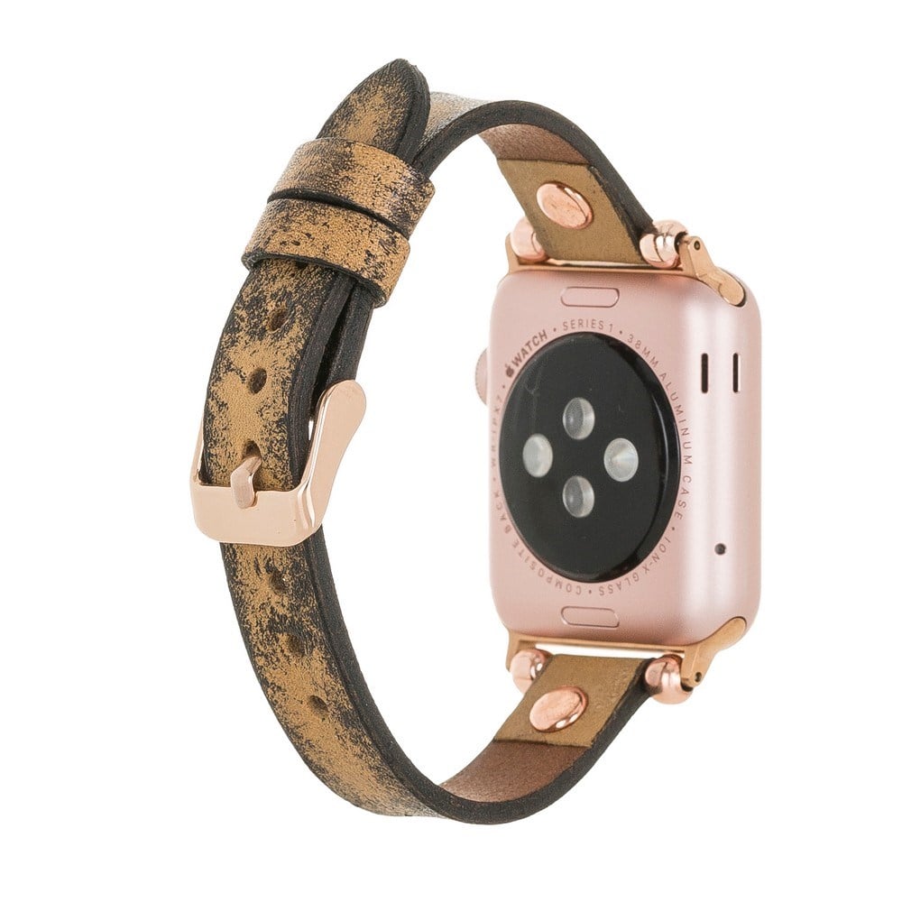 Akıllı Saatler Apple Watch Uyumlu Deri Kordon 38-40-41mm RT V12SEF Satın Al