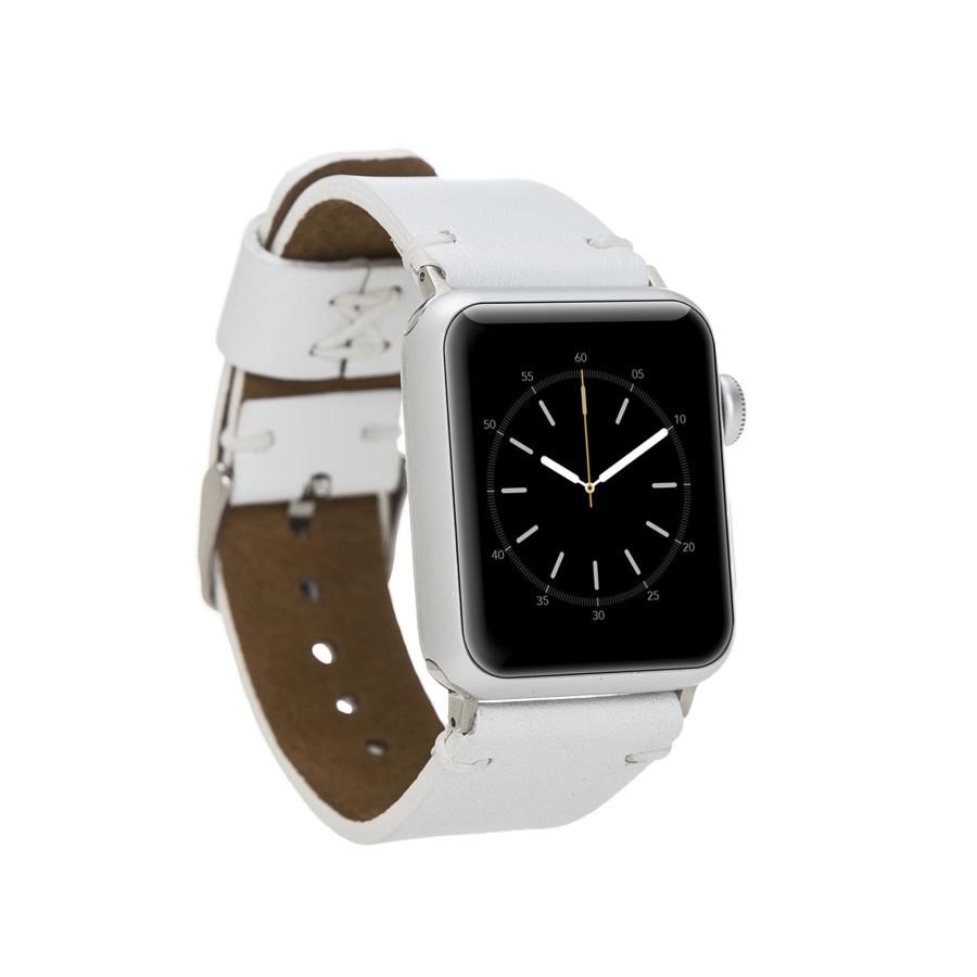 Akıllı Saatler Apple Watch Uyumlu Deri Kordon 38-40-41mm Orfe F3 Beyaz Satın Al