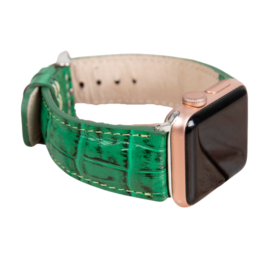 Akıllı Saatler Apple Watch Uyumlu Deri Kordon 42-44-45mm Croco YK04 Satın Al