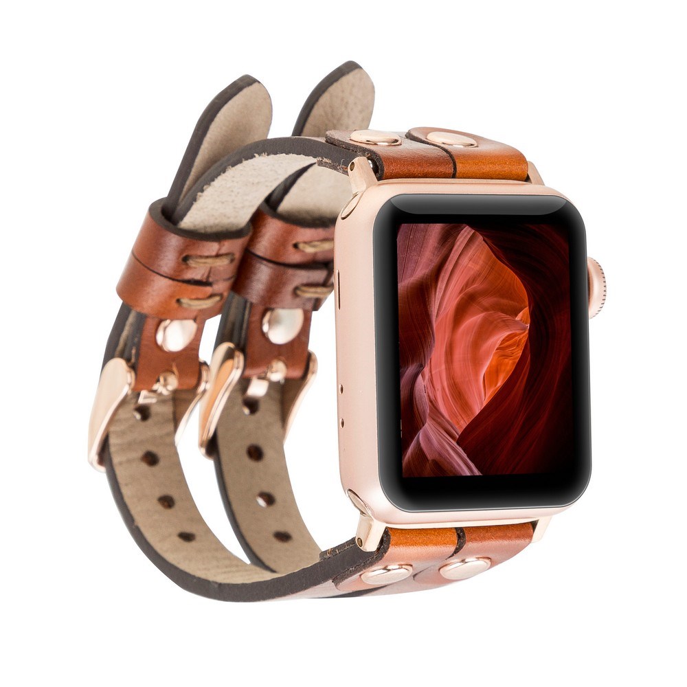 Akıllı Saatler Apple Watch Uyumlu Deri Kordon Ely Double Tour RST2EF Satın Al