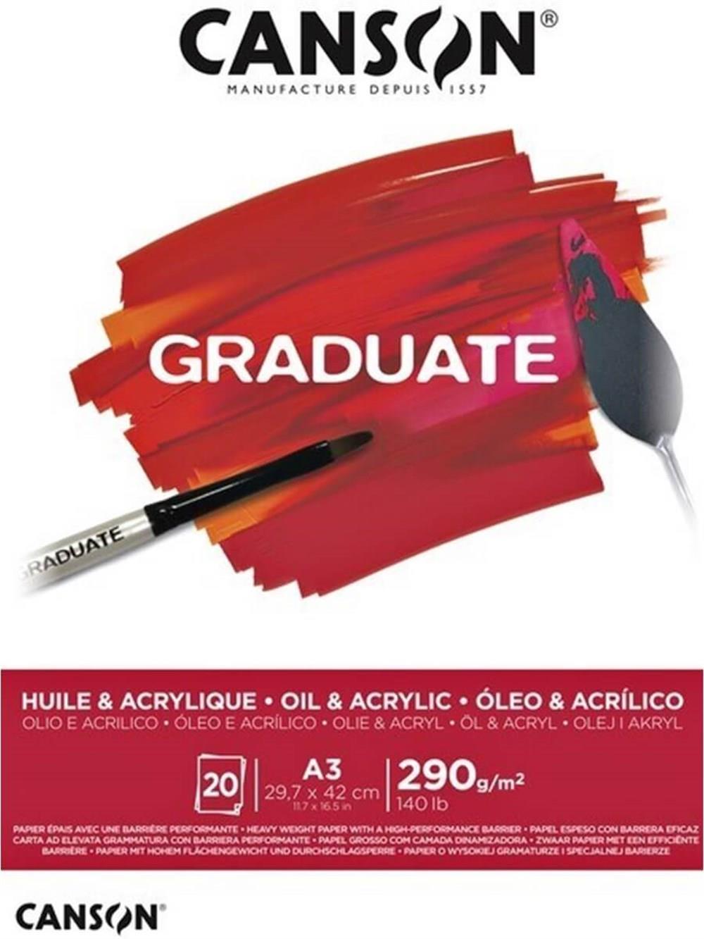 Akrilik Boyalar Canson Graduate Akrilik ve Yağlı Boya Blok 20 Sayfa A3 290gr Satın Al
