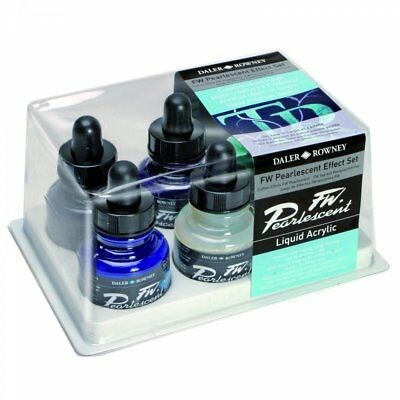Akrilik Boyalar Daler Rowney FW Pearlescent Akrilik Set Cam Şişe 29.5 ml 6'lı Paket Satın Al