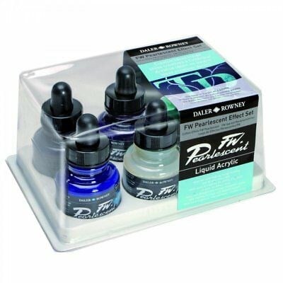 Akrilik Boyalar Daler Rowney FW Pearlescent Akrilik Set Cam Şişe 29.5 ml 6'lı Paket Satın Al