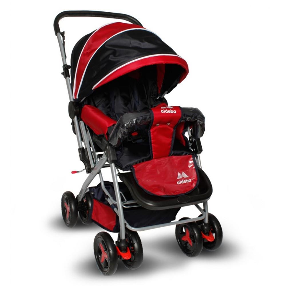 Bebek Arabası ve Pusetler Aldeba 8028 Çift Yönlü Tam Yatar Bebek Arabası Kırmızı Satın Al