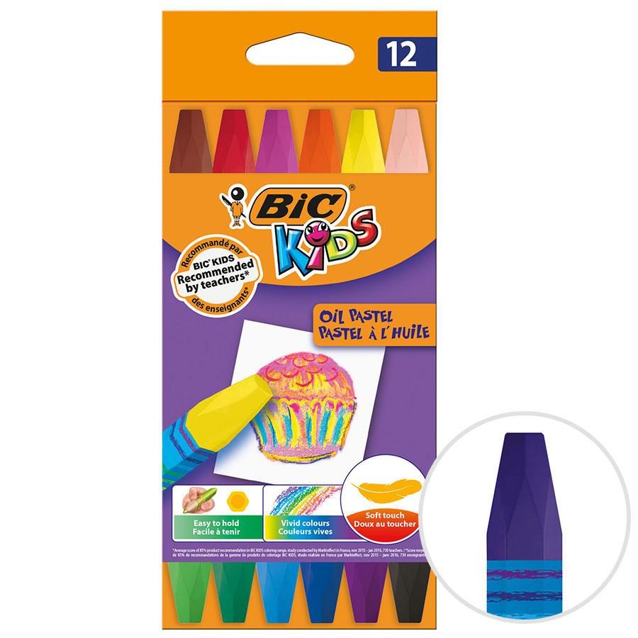 Boya ve Resim Kalemleri Bic Kids Yağlı Pastel Boya Kalemi 12'li Paket Satın Al