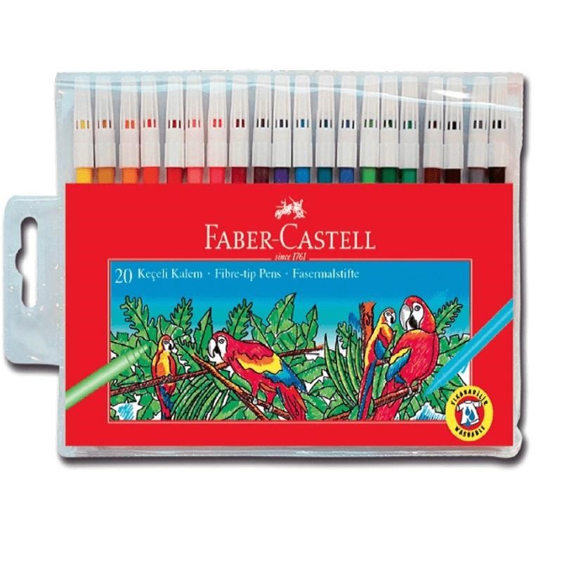 Boya ve Resim Kalemleri Faber Castell Keçeli Boya Kalemi Yıkanabilir 20 Renk Satın Al