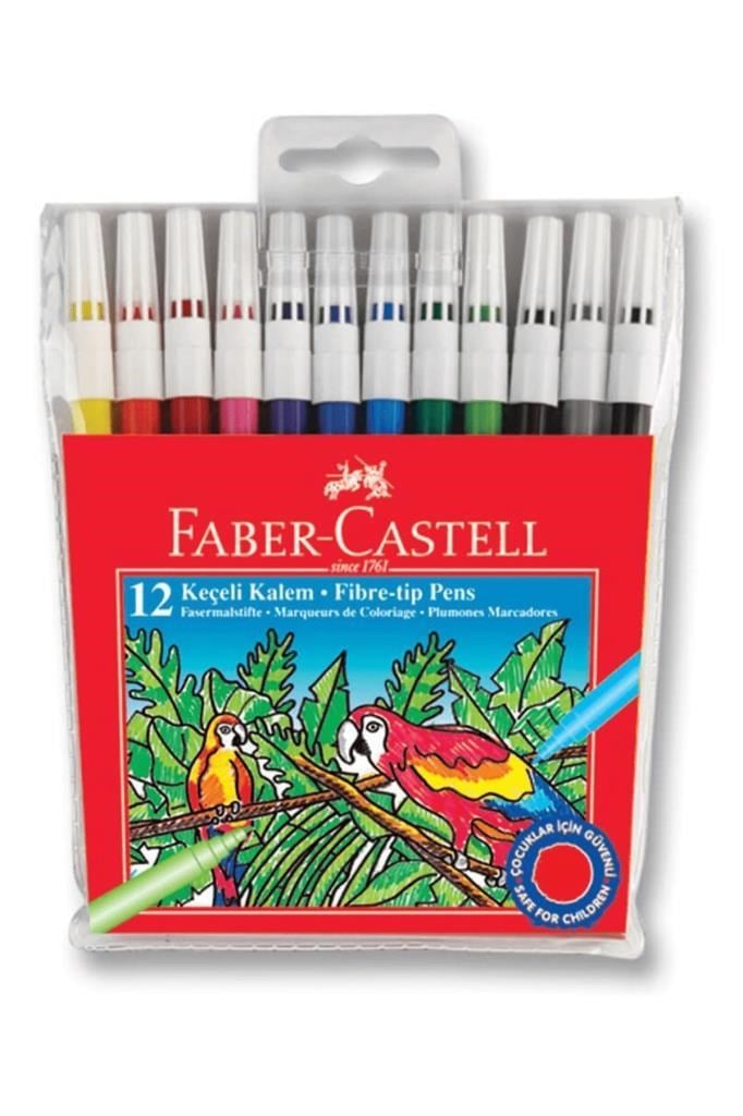 Boya ve Resim Kalemleri Faber Castell Keçeli Boya Kalemi Yıkanabilir 12 Renk Satın Al