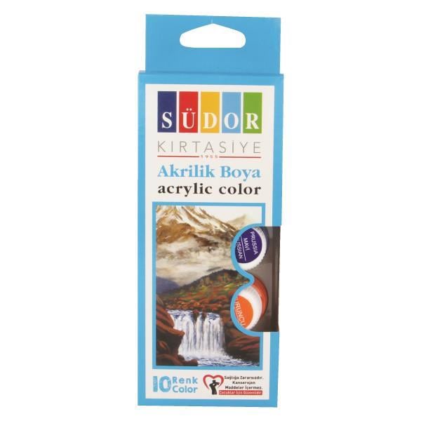 Boya ve Resim Kalemleri Südor Akrilik Boya 10 Renk  X 15 Ml Cam Şişede Satın Al