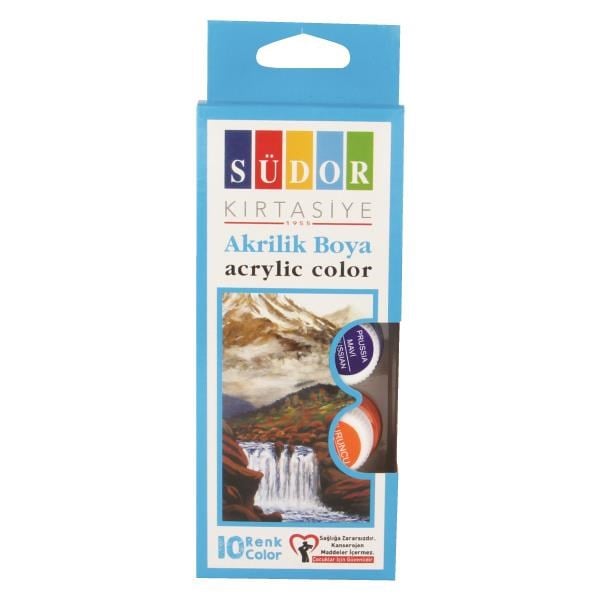 Boya ve Resim Kalemleri Südor Akrilik Boya 10 Renk  X 15 Ml Cam Şişede Satın Al
