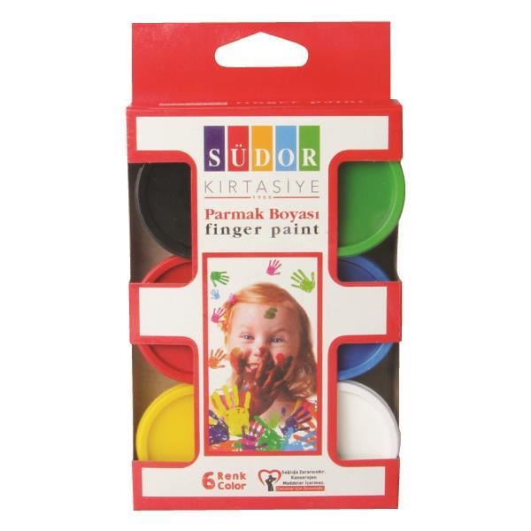 Boya ve Resim Kalemleri Südor Parmak Boyası 6 Renk X 30 Ml Plastik Kutuda  Satın Al