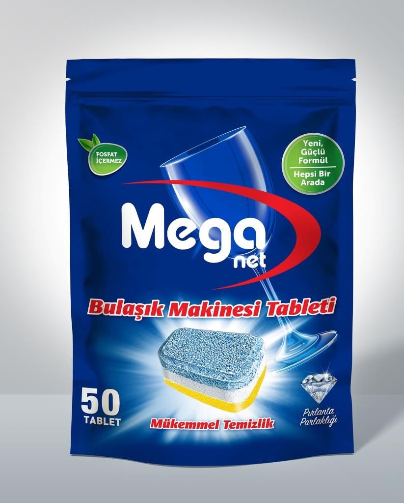 Bulaşık Makinesi Tabletleri Meganet Hepsi Bir Arada Doğa Dostu Bulaşık Makinesi Tablet 50'li Satın Al