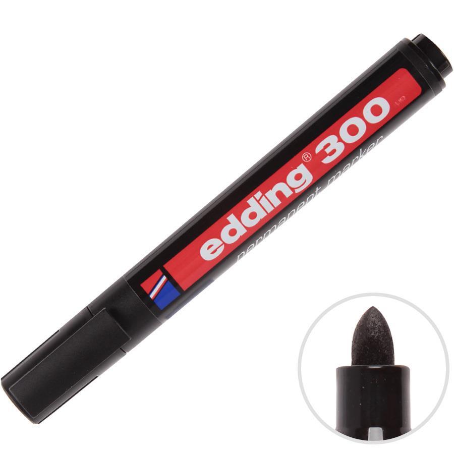 Cam ve Boyama Markörleri Edding 300 Permanent Marker Koli Kalemi Yuvarlak Uç Siyah 10'lu Satın Al