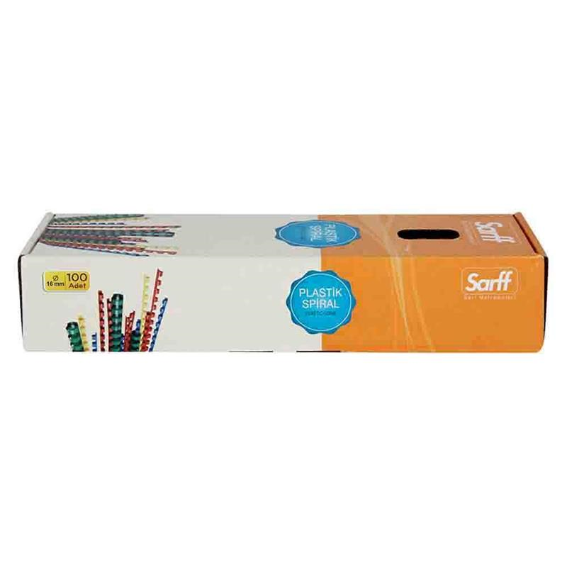 Cilt Kapakları Sarff 16mm.MAVİ  DELUX Plastik Spiral 100  Adet Satın Al