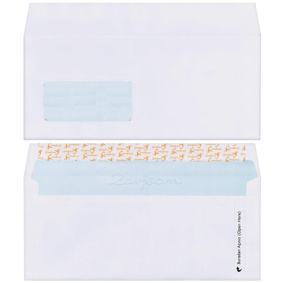 Diplomat ve Para Zarfları Teknomeda Diplomat Zarf Pencereli 90 gr 10.5cmx24cm 50'li Paket Satın Al