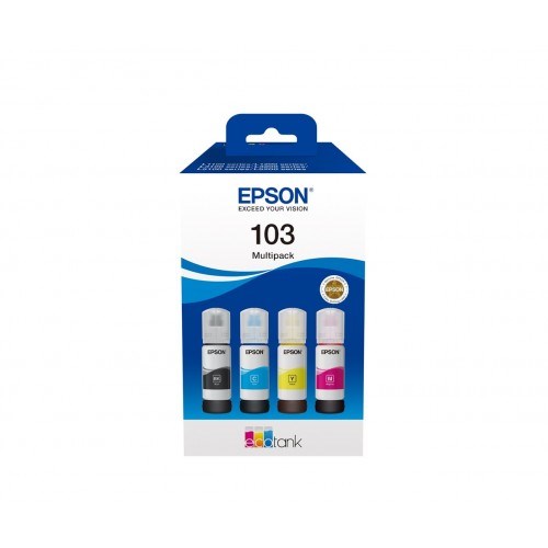 Epson Kartuş Epson 103 Cyan-Magenta-Yellow-Black Mavi-Kırmızı-Sarı-Siyah T00S6 4lü Multipack Kartuş Satın Al