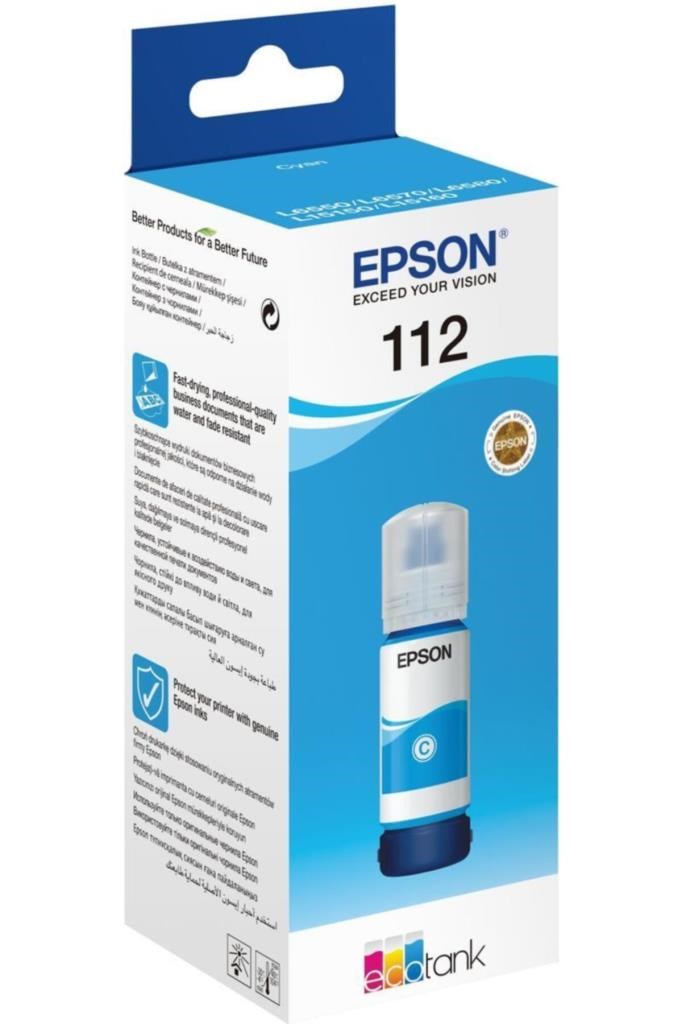 Epson Kartuş Epson 112 Cyan Mavi Şişe Mürekkep C13T06C24A Satın Al