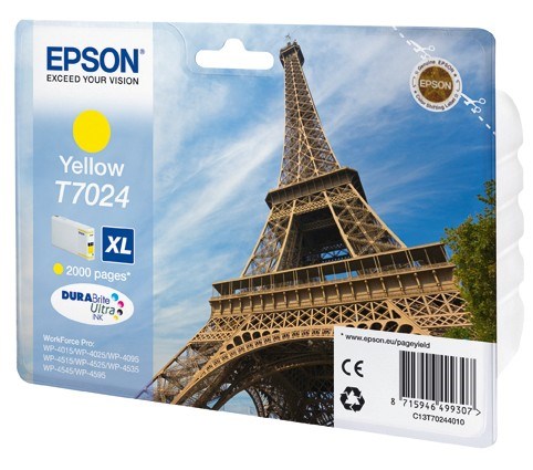 Epson Kartuş Epson T7024 Yellow Sarı 2.000 Sayfa Mürekkep Kartuş T70244010 Satın Al