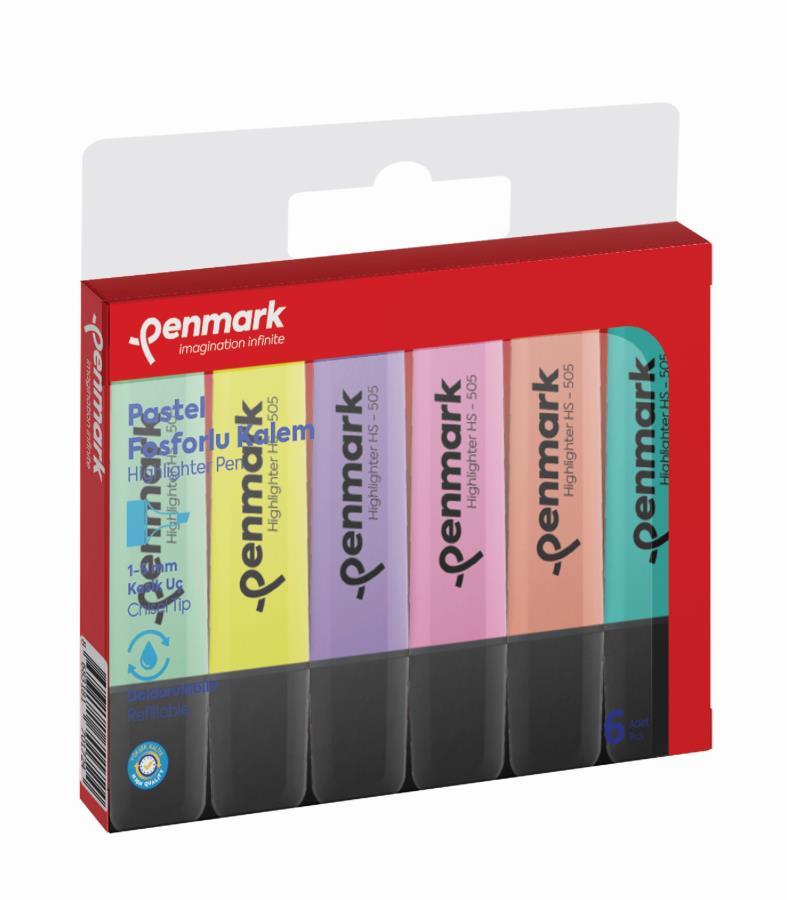 Fosforlu Kalemler Penmark Fosforlu Kalem 6'lı Karışık Pastel Renk Satın Al