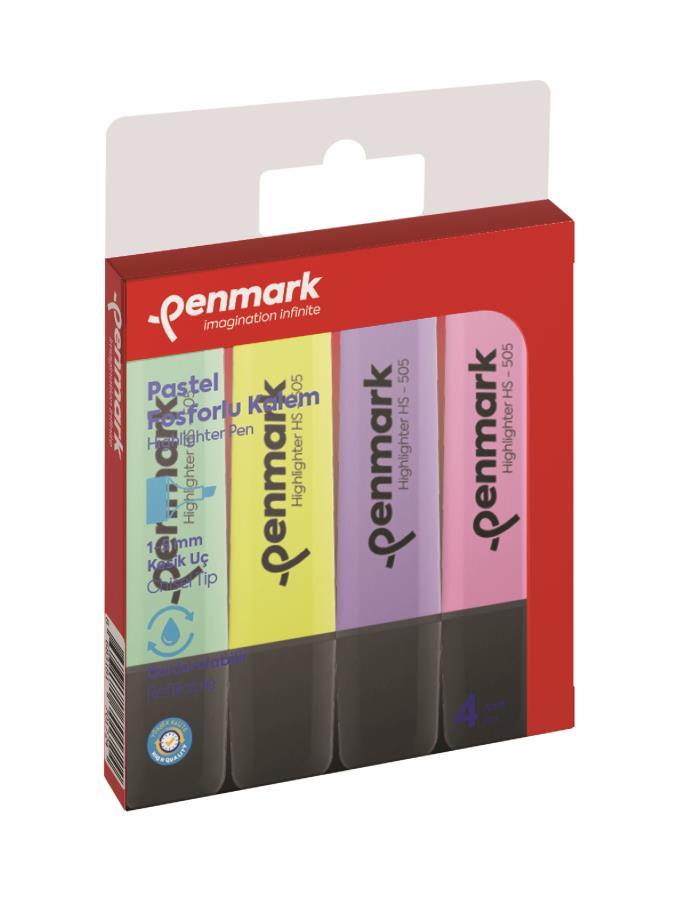 Fosforlu Kalemler Penmark Fosforlu Kalem 4'lü Karışık Pastel Renk Satın Al