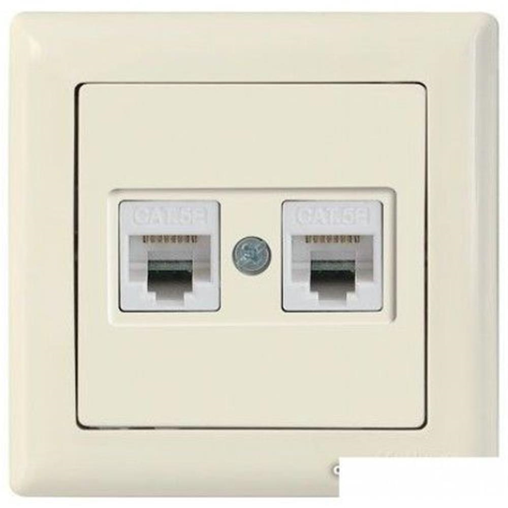 Grup Priz ve Uzatma Kabloları Mutlusan Rita Data Priz 2xRj45 (Cat6)  (2220 141 0101B)  Beyaz Blisterli Satın Al