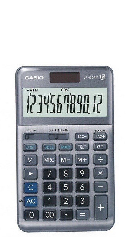 Hesap Makineleri Casio JF-120FM 12 Hane Masa Üstü Hesap Makinesi Satın Al