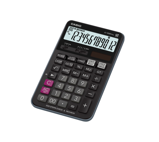 Hesap Makineleri Casio JJ-120D Plus İşlem Kontrollü 12 Hane Masa Üstü Hesap Makinesi Satın Al