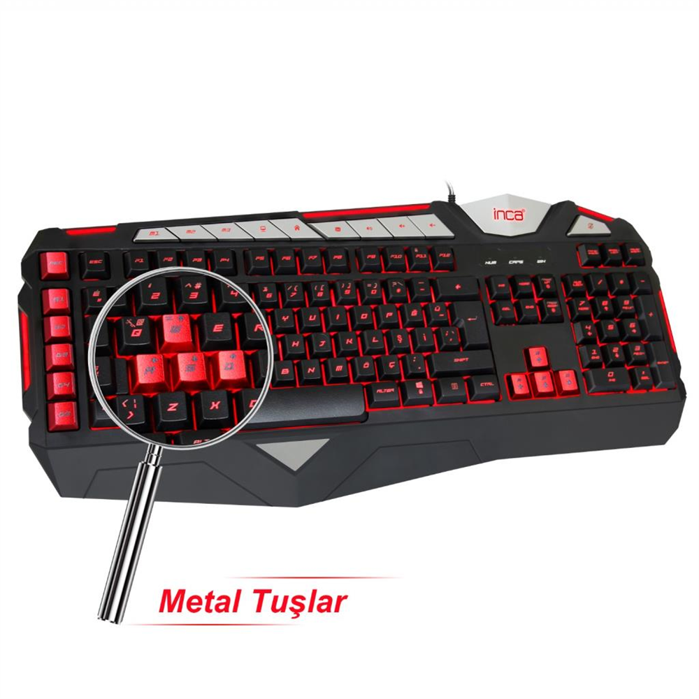 INCA LAPETOS IKG-447 SİLENT SOFTWARE GAMING KEYBOARD (SESSİZ TUŞ / MAKROLU)