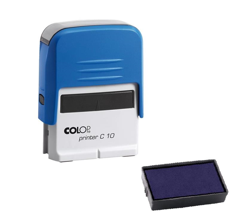 Istampa Kaşe ve Mürekkepleri COLOP PRINTER C10 MAVİ KASA MAVİ KEÇE - 10X27MM Satın Al