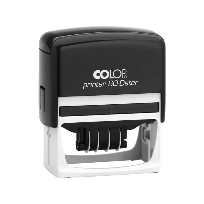 Istampa Kaşe ve Mürekkepleri COLOP PRINTER 60 TARİH KAŞE(TR) SİYAH KASA MAVİ KEÇE - 37X76MM Satın Al