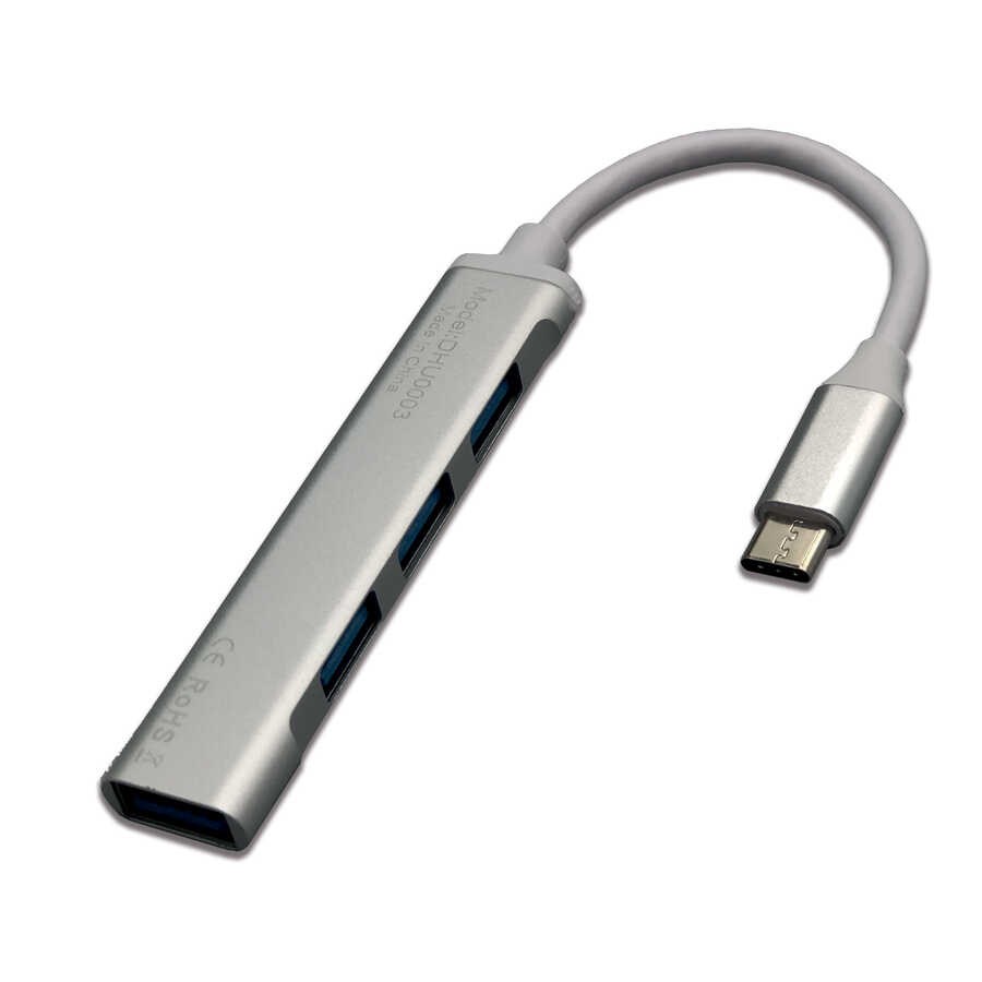 Kablolar ve Adaptörler Dexim DHU0003-Dexim Elite USB-Typ-c to 4 Port USB-A Hub Satın Al