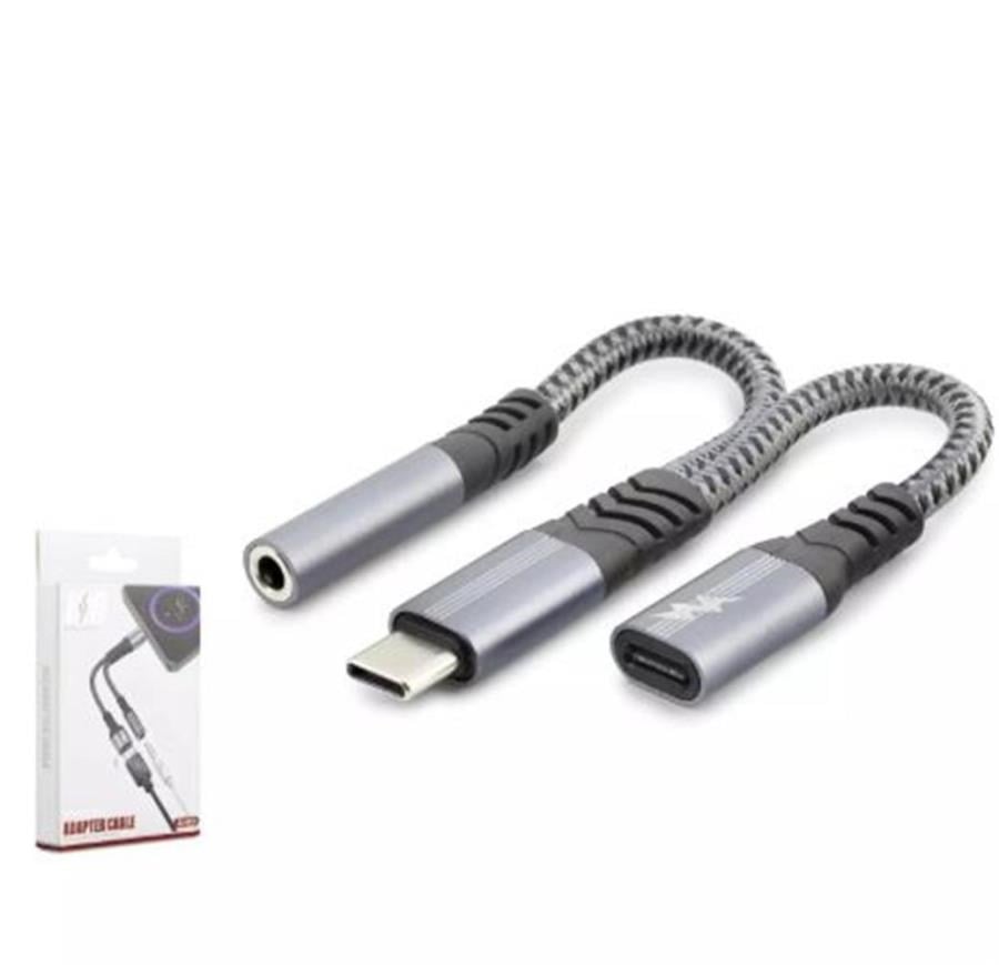 Kablolar ve Adaptörler Hadron Gj-018 Type-C To 3.5Mm + Type-C F Kablo Car Şarj 100W Siyah Satın Al