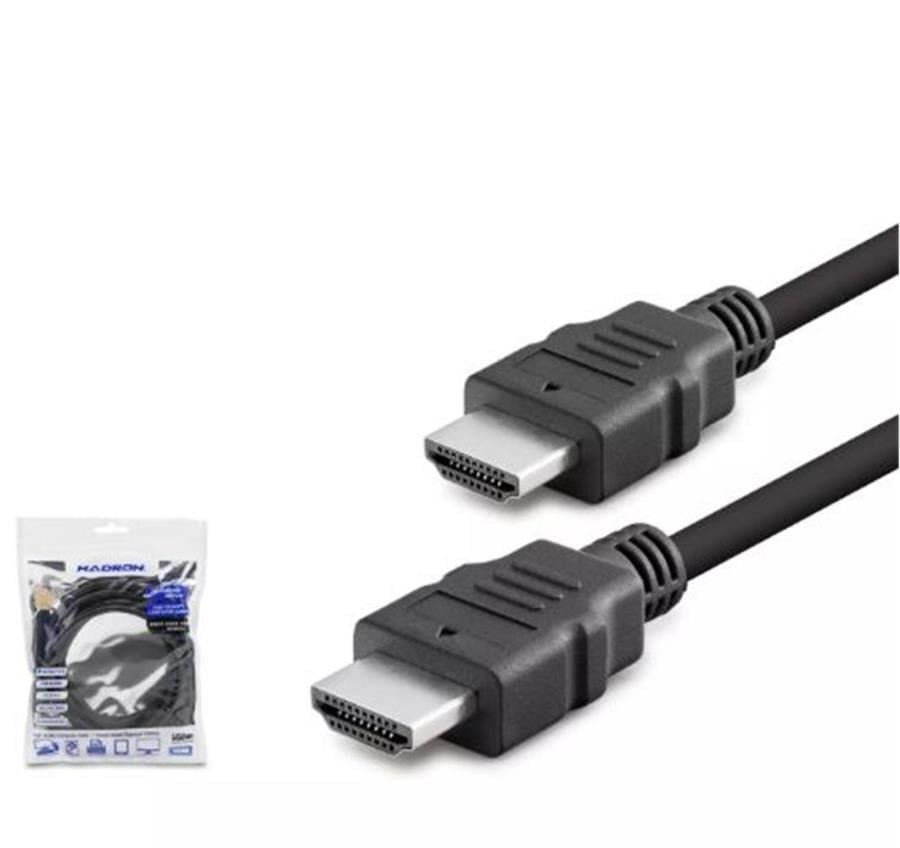 Kablolar ve Adaptörler HADRON HDX2005  3M  HDMI (M) TO HDMI (M) KABLO PVC  SİYAH Satın Al