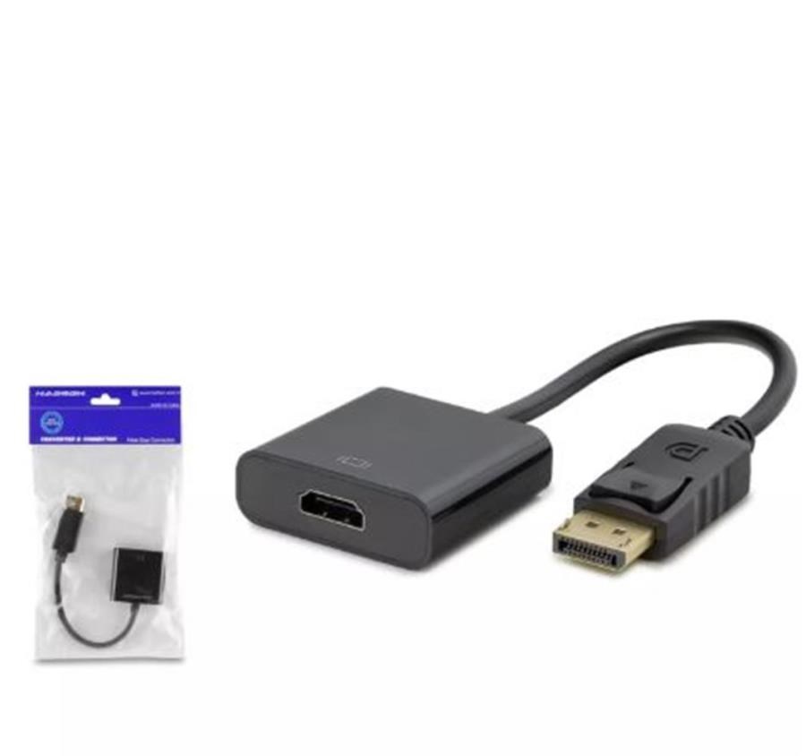 Kablolar ve Adaptörler HADRON HDX7873 DisplayPort to HDMI Dişi Görüntü Dönüştürücü 4K 30 Hz - Siyah Satın Al