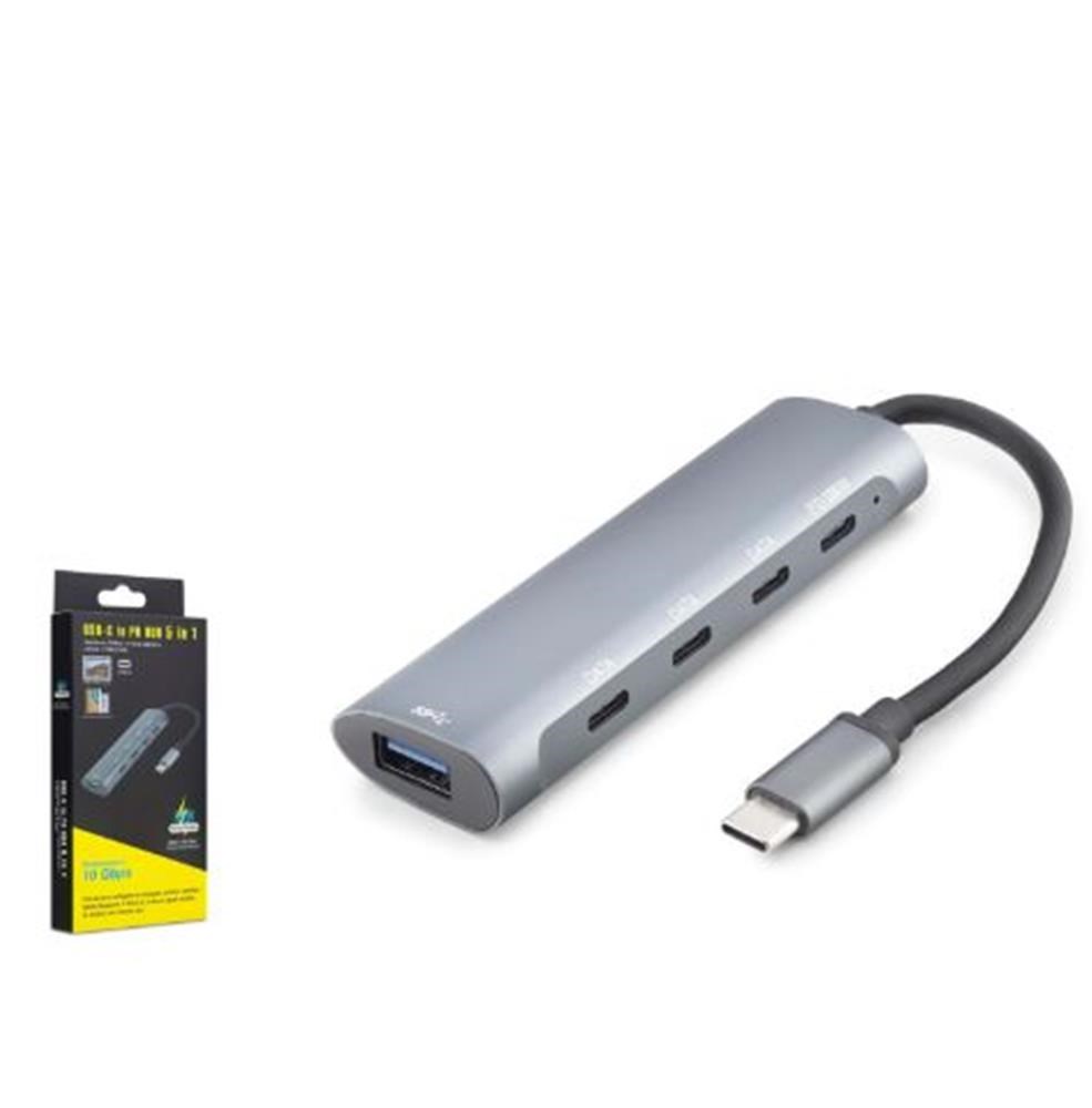 Kablolar ve Adaptörler HADRON HDX7895 Type-C 3.2 Gen2 PD Hub 5 Port 10 Gbps 100W Gri Satın Al