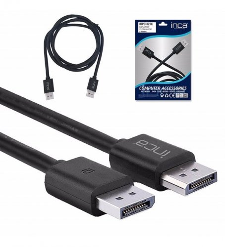 Kablolar ve Adaptörler Inca Idpd-02tx 2mt Displayport to  Displayport 4k Kablo Satın Al