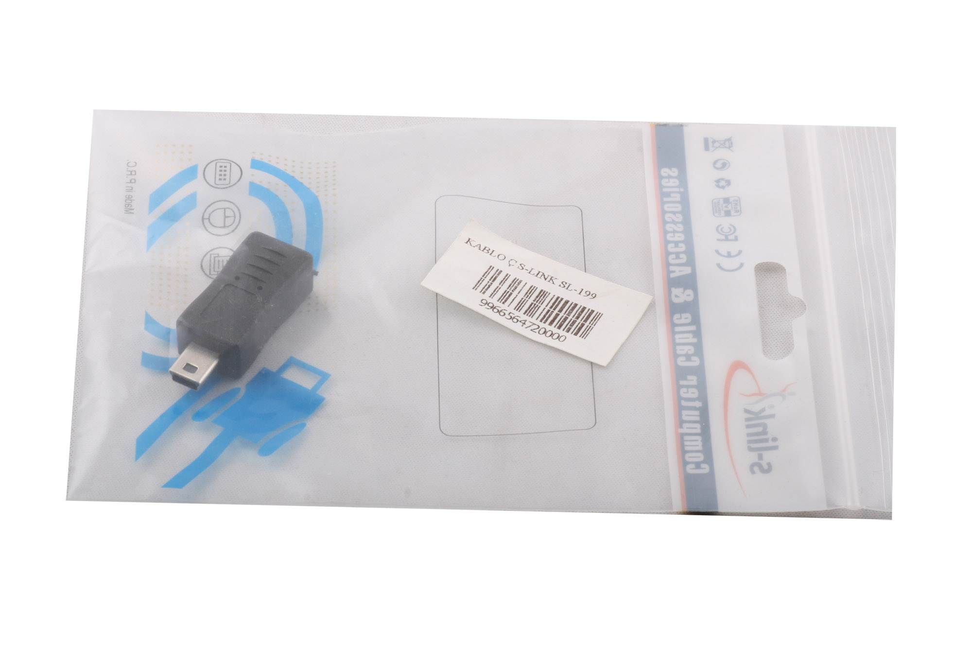 Kablolar ve Adaptörler S-link SL-199 Micro 5 Dişi To Mini 5p Erkek Çevirici Satın Al