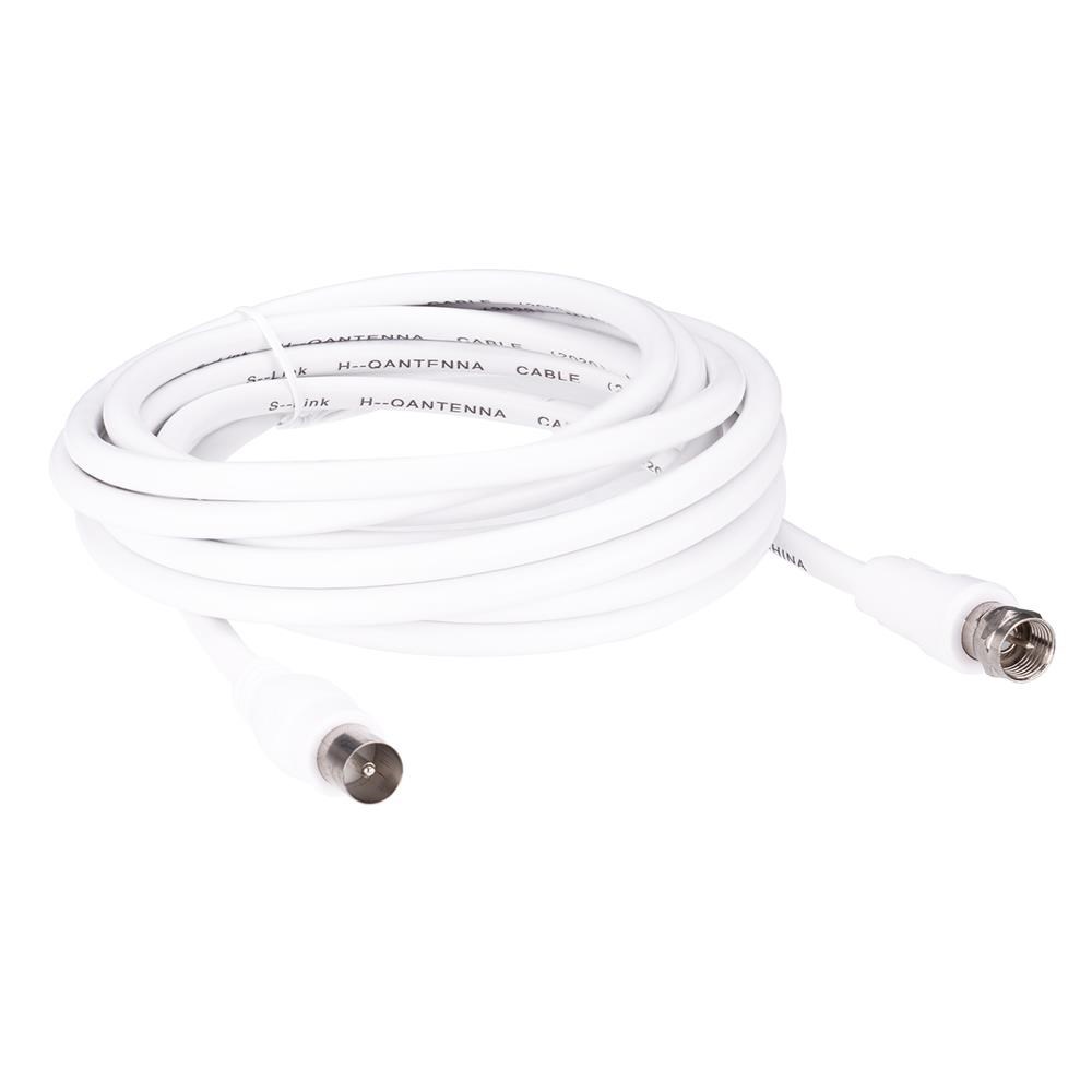 Kablolar ve Adaptörler S-link SLX-843 3m TV 9.5M To RG6 F-M Anten Kablosu Satın Al